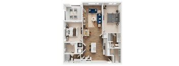 B4 Floor Plan at Address East End, Raleigh