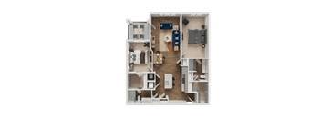 B6 Floor Plan at Address East End, Raleigh, 27610