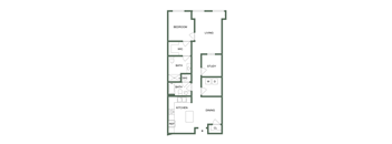 M-120 Floor Plan at Spinning Mill Lofts, Clayton, North Carolina