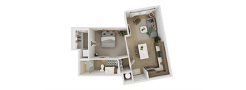 Semaphone Floor Plan at Adler Montford Park + Drexel Townes, North Carolina, 28209