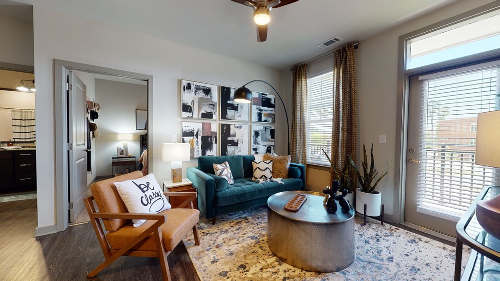 Living Room at The Address Galleria, North Carolina, 28105