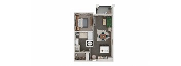 The Walden Floor Plan at The Address Galleria, North Carolina, 28105