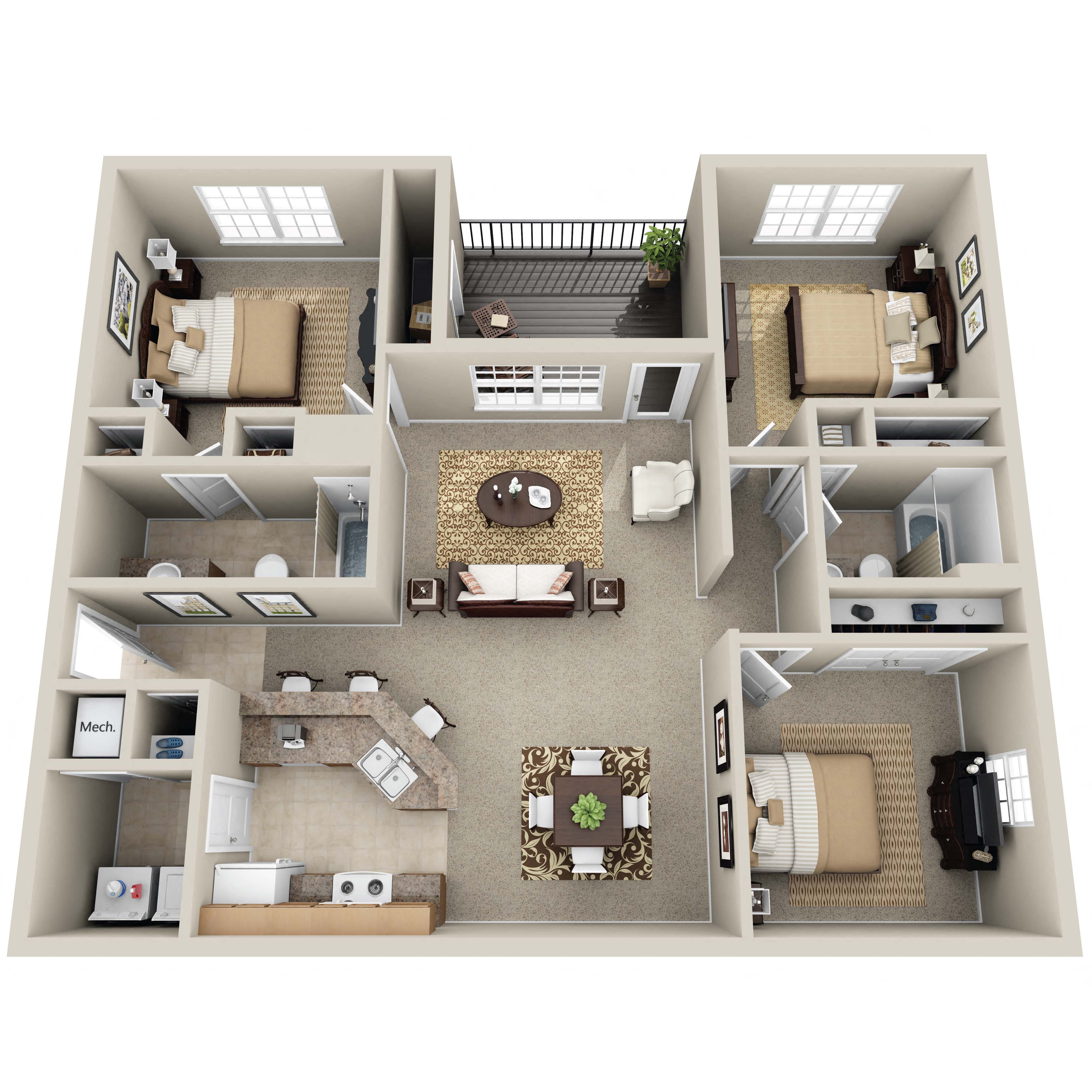 Three Bedroom