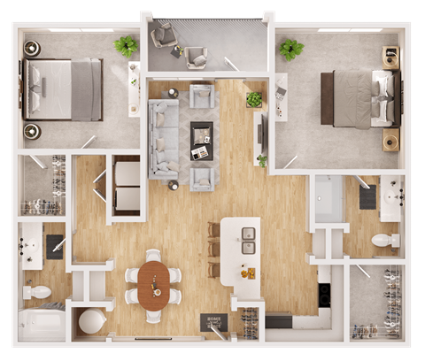 a floor plan of a house with a bedroom and a living room