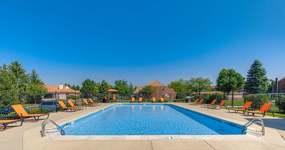 the swimming pool at our apartments