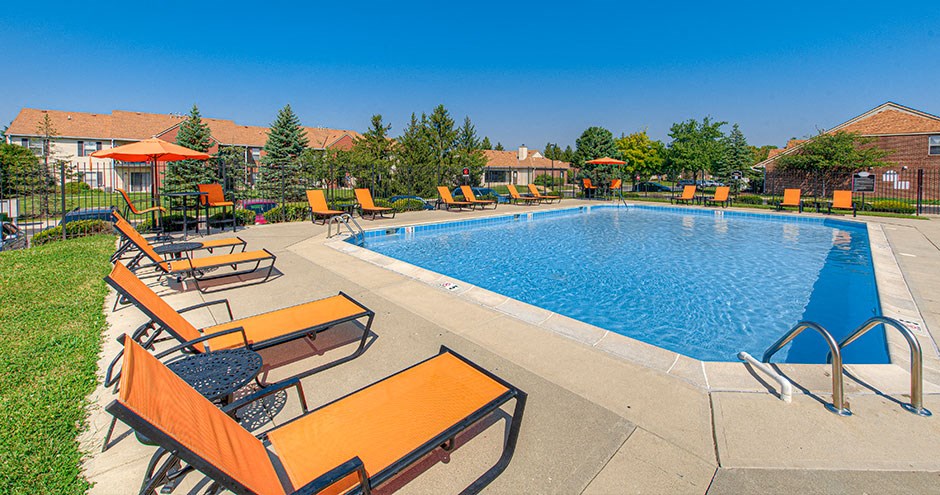 the swimming pool at our apartments