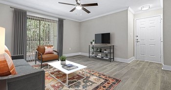 Newly Renovated Living Room w/ Premium Finishes Elmsgate at Cliffside | Arlington, TX - Photo Gallery 5