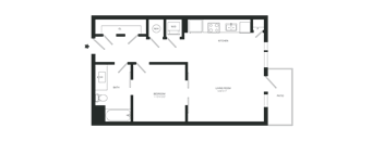 a floor plan of the apartment