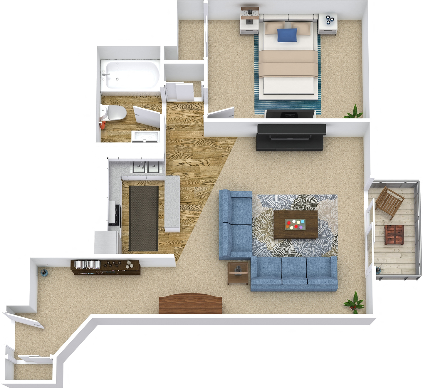 A2 - Maple | 1 bed | 1 bath | 673 sq. ft.