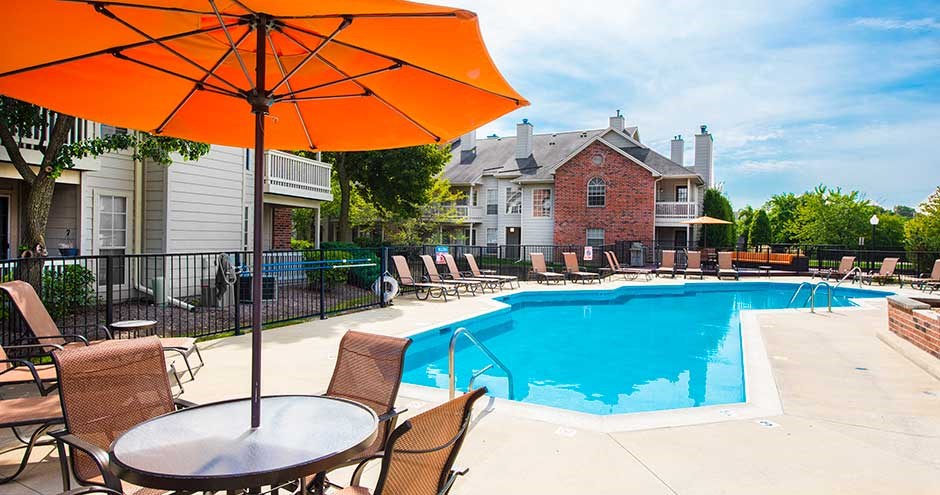 our apartments showcase a swimming pool