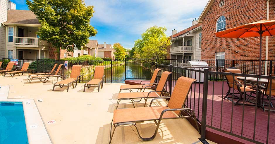 our apartments showcase a swimming pool
