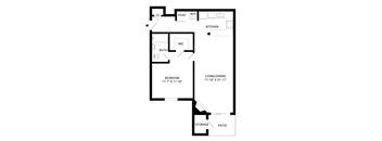 a floor plan of a two bedroom apartment with a loft