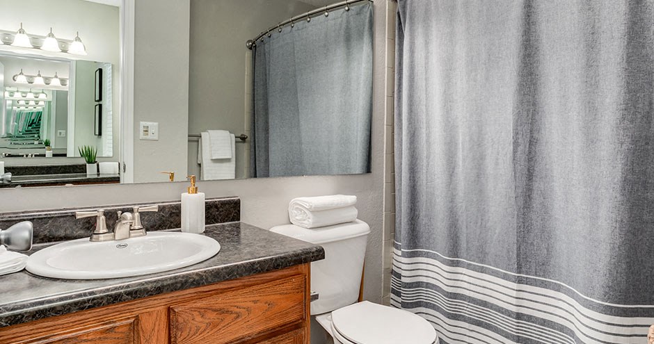 a bathroom with a sink toilet and a shower