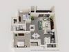 2 Bedroom 1 Bathroom Floor Plan 2 Bedroom 1 Bathroom Floor Plan at The Stratford, Atlanta, GA