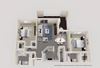 2 Bedroom 2 Bathroom Floor Plan 2 Bedroom 2 Bathroom Floor Plan at The Stratford, Atlanta, 30342