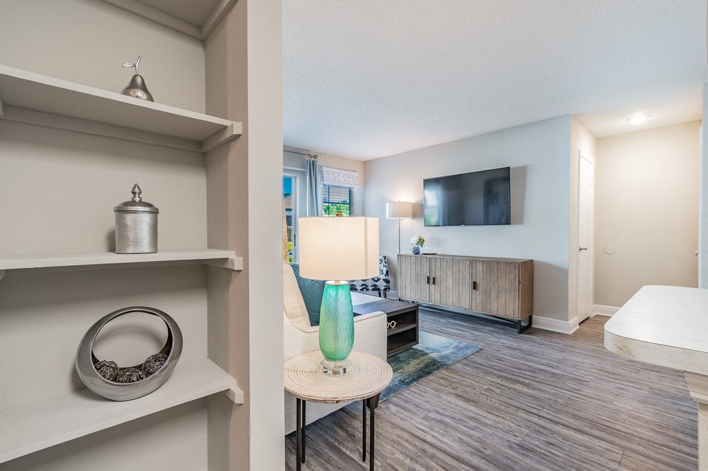 Living Room With Tv at Enclave on East, Largo