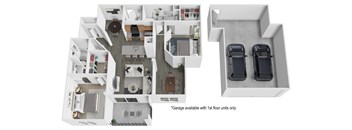 A diagram shows the layout of a house with two bedrooms, a living room, a kitchen, and a bathroom.