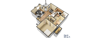 Floor Plan B at Pine Harbour, Orlando, Florida