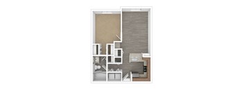 One bedroom floor plan