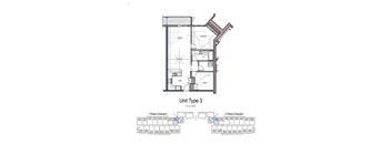 A floor plan of Unit Type 3 with two Kiska Crescents.