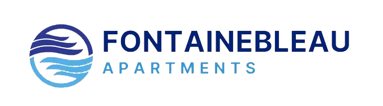 The image is a logo of a company named "FONTAINEBLEAU APARTMENTS".