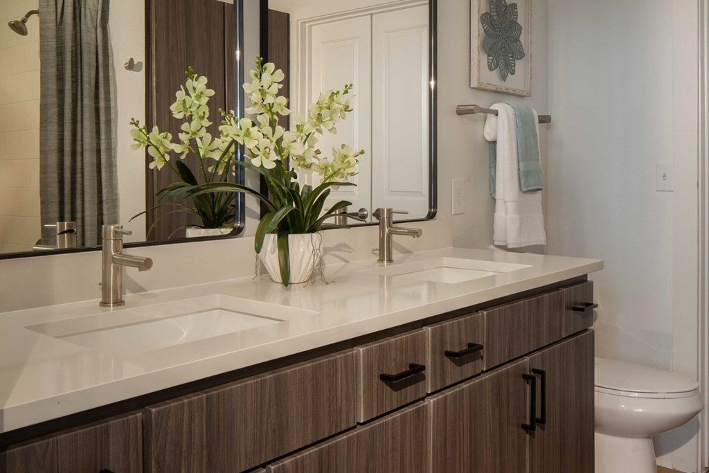 Houston Heights Apartments for Rent - 2125 Yale - Modern Bathroom