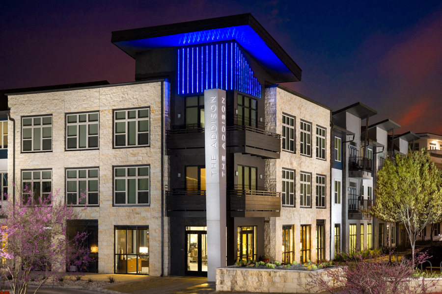 apartments near the domain austin tx - The Addison Apartments Building Exterior View