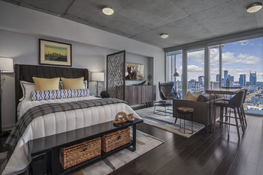 SkyHouse Nashville floor to ceiling windows Nashville TN - West End