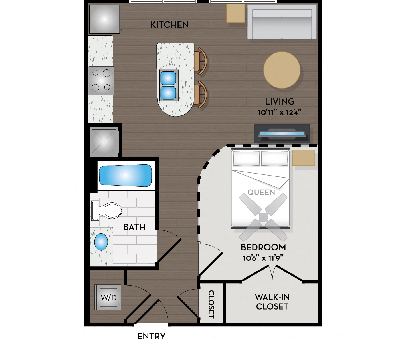 The Addison Apartments - Austin, TX - 11F1A floor plan