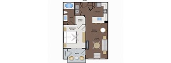 2125 Yale Apartments - Houston, TX - The Studewood floor plan