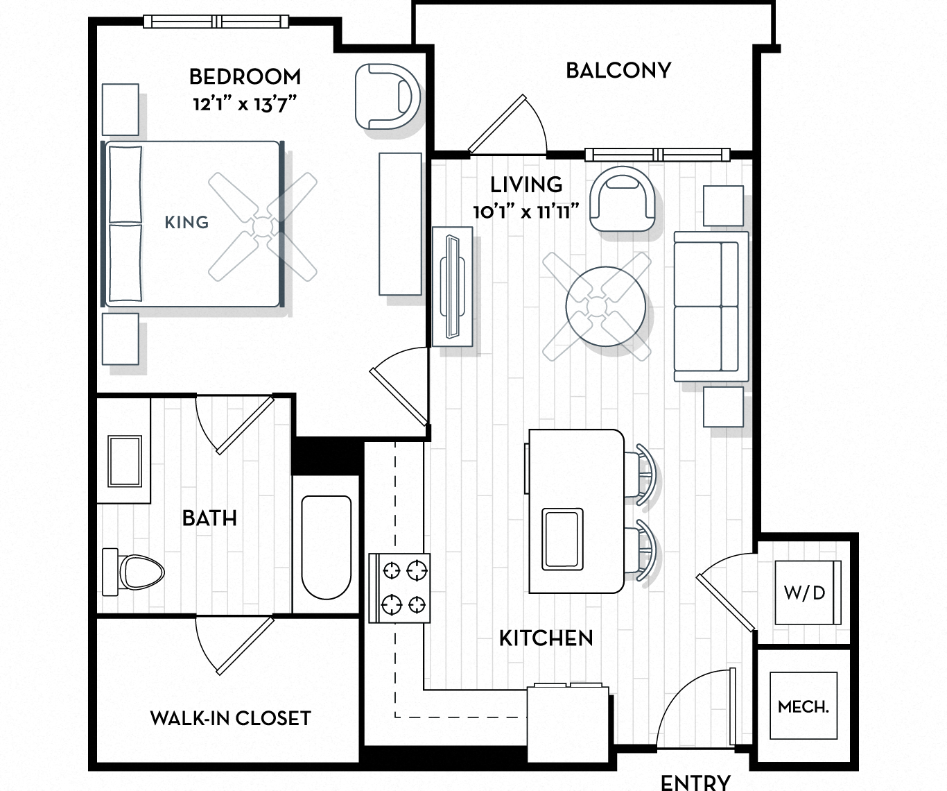 Auden Apartments - Atlanta, GA - 11F2A Floor Plan