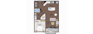 2125 Yale Apartments - Houston, TX - The White Oak I floor plan