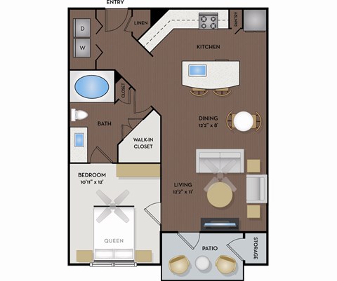 2125 Yale Apartments - Houston, TX - The White Oak I floor plan