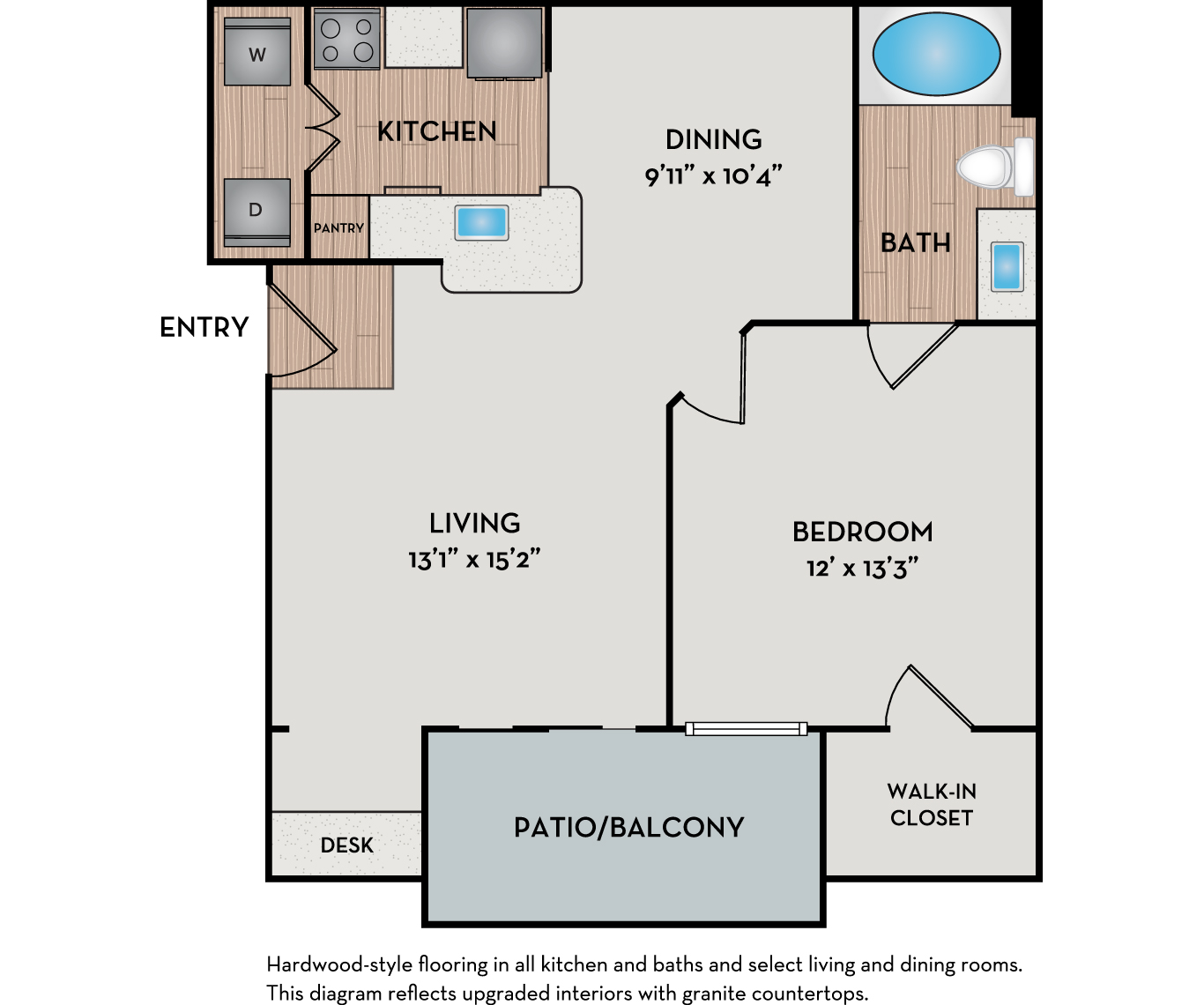 Reserve at Beachline - Orlando, FL - Amelia floor plan 720 Sq Ft