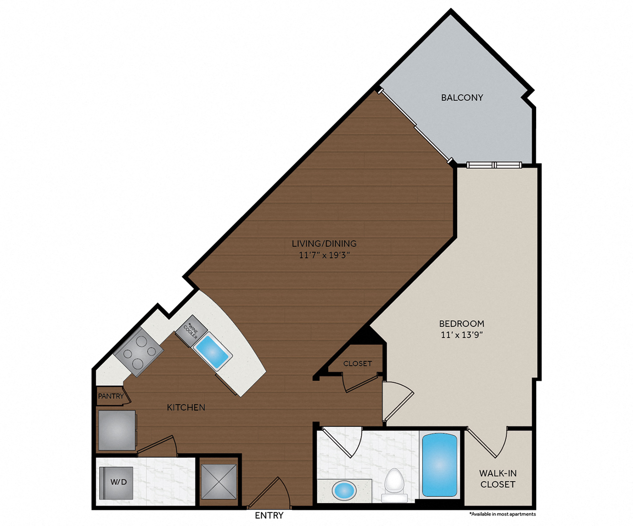 The Encore SouthPark - Charlotte, NC - Beethoven Floor Plan 755-774 Sq Ft