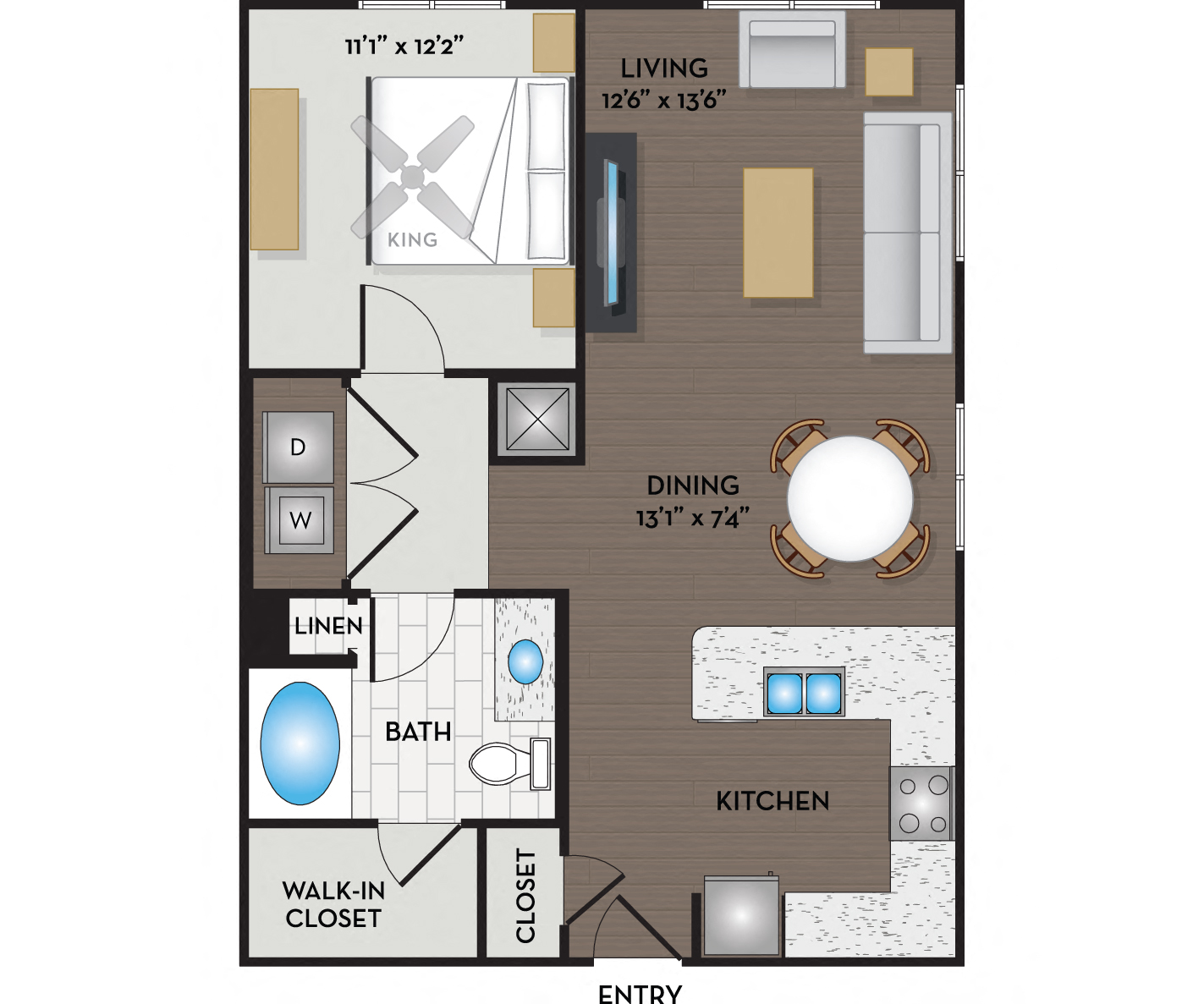 The Addison Apartments - Austin, TX - 11F3A floor plan