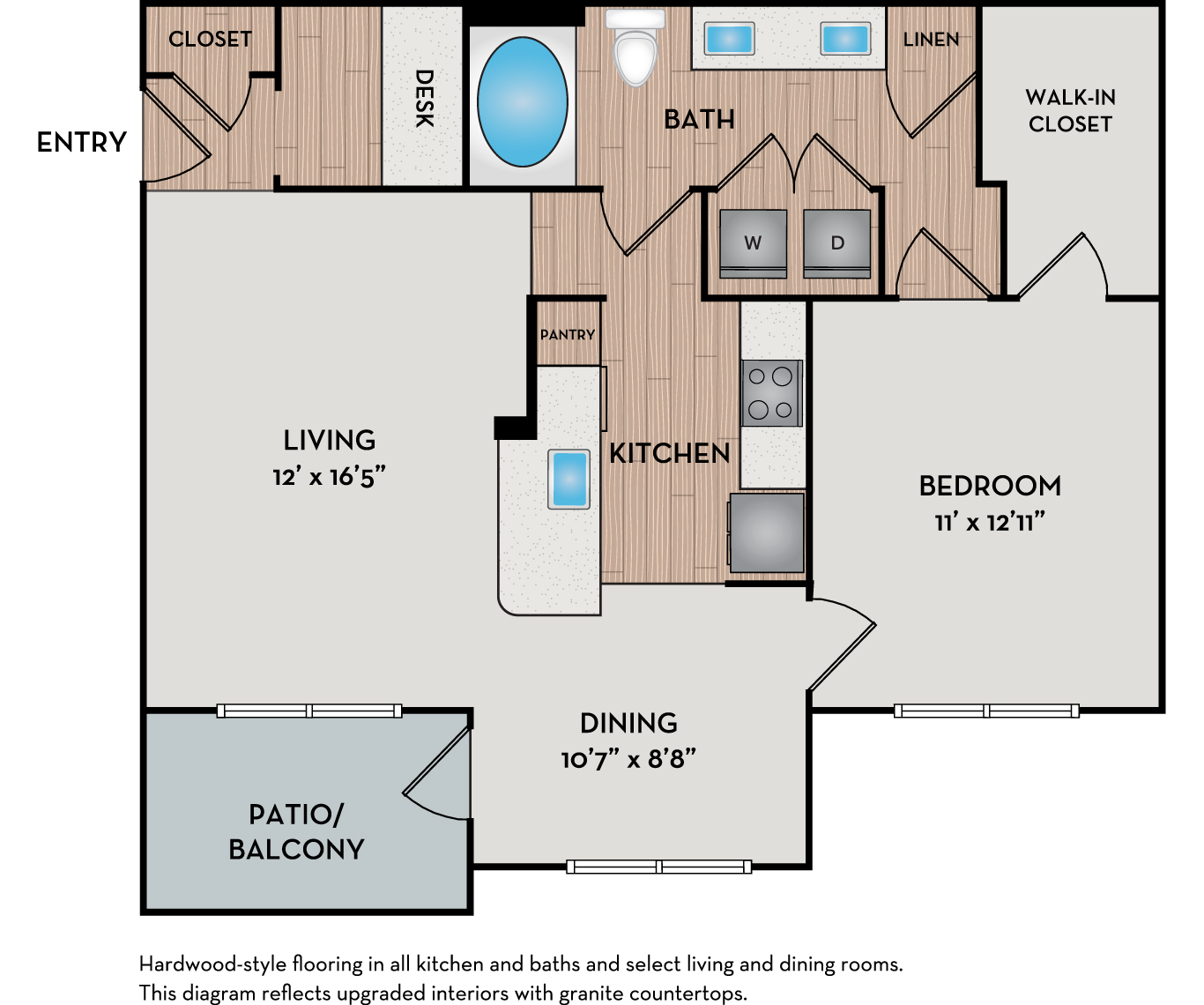 Reserve at Beachline - Orlando, FL - Catalina floor plan 815 Sq Ft