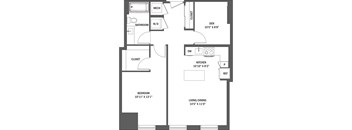 Signature Reston Town Center Apartments - Reston, VA - The Avery I Floor Plan