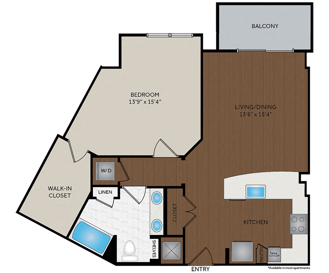 The Encore SouthPark - Charlotte, NC - Corelli Floor Plan 920 Sq Ft