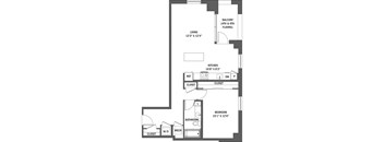 Signature Reston Town Center Apartments - Reston, VA - The Bennett I Floor Plan - 935 Sq Ft