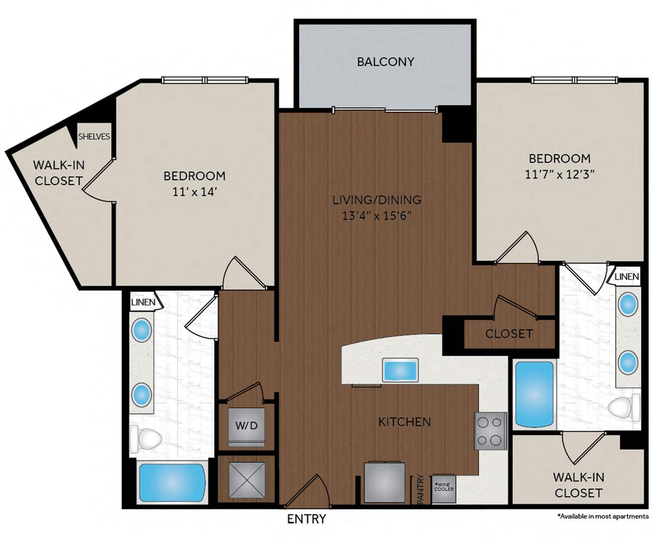 The Encore SouthPark - Charlotte, NC - Meyers Floor Plan 1143 Sq Ft