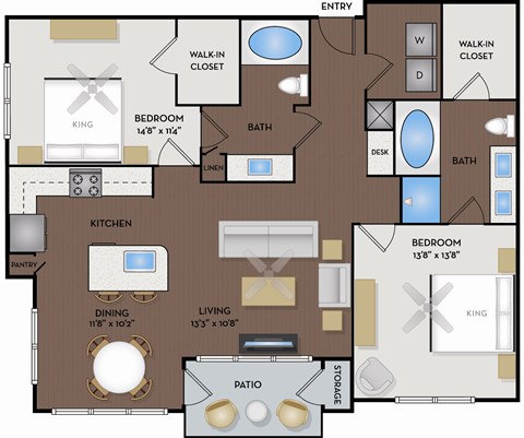 2125 Yale Apartments - Houston, TX - The Ashland floor plan