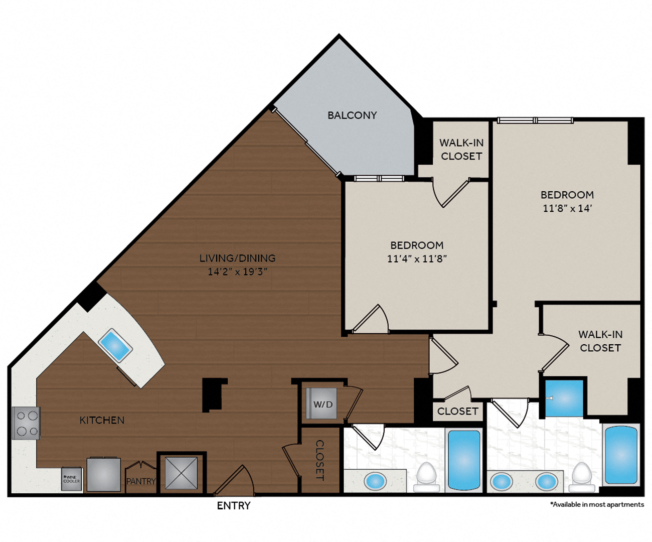 The Encore SouthPark - Charlotte, NC - Mozart Floor Plan 1289 Sq Ft