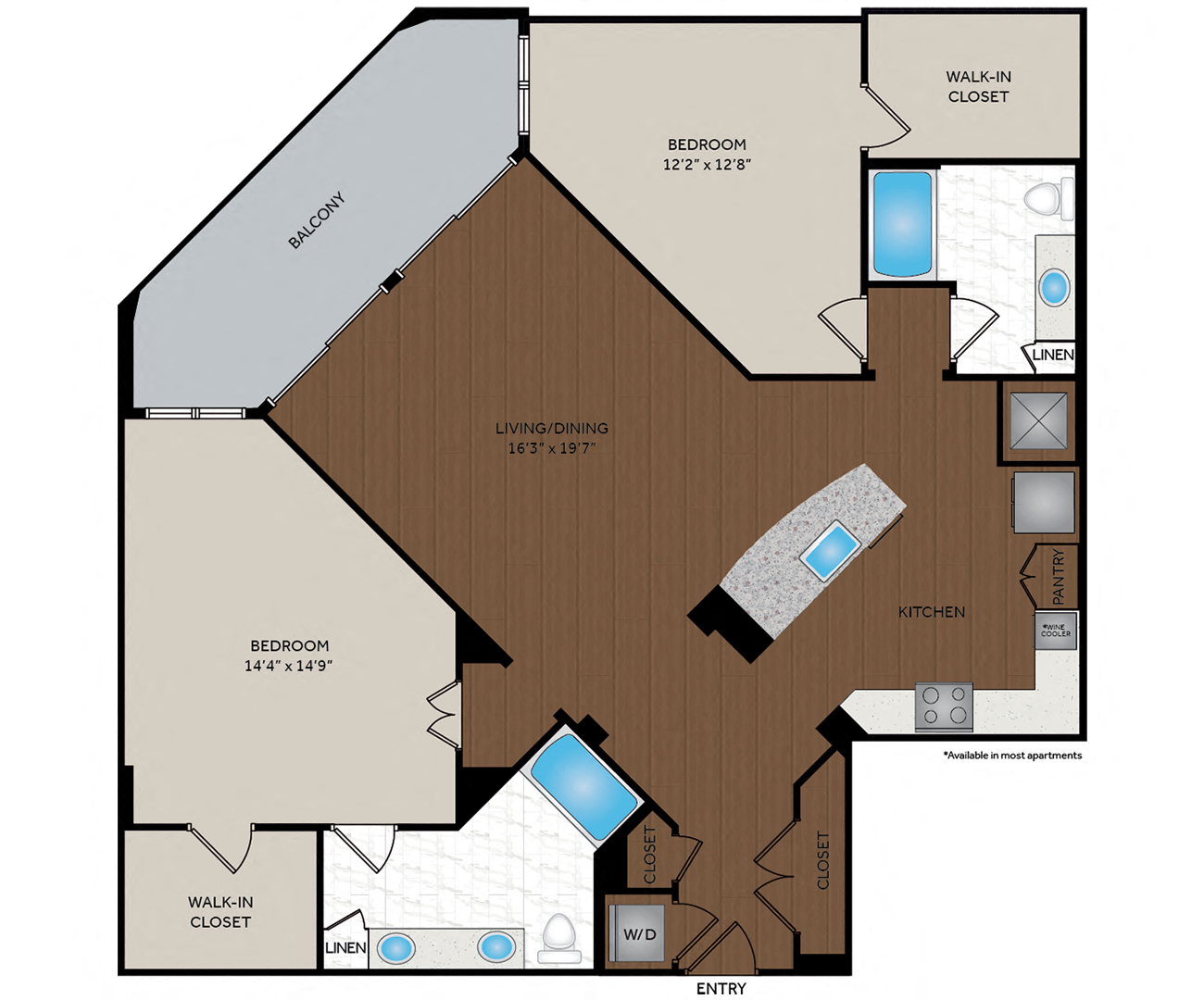 The Encore SouthPark - Charlotte, NC - Strauss Floor Plan 1514 Sq Ft
