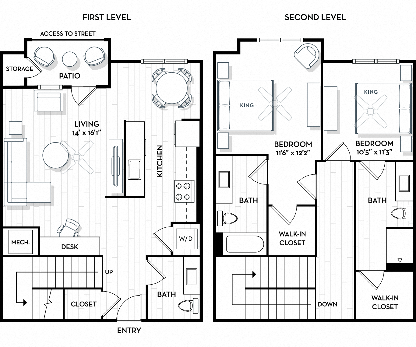 Auden Apartments - Atlanta, GA - 22T1A Townhome Floor Plan