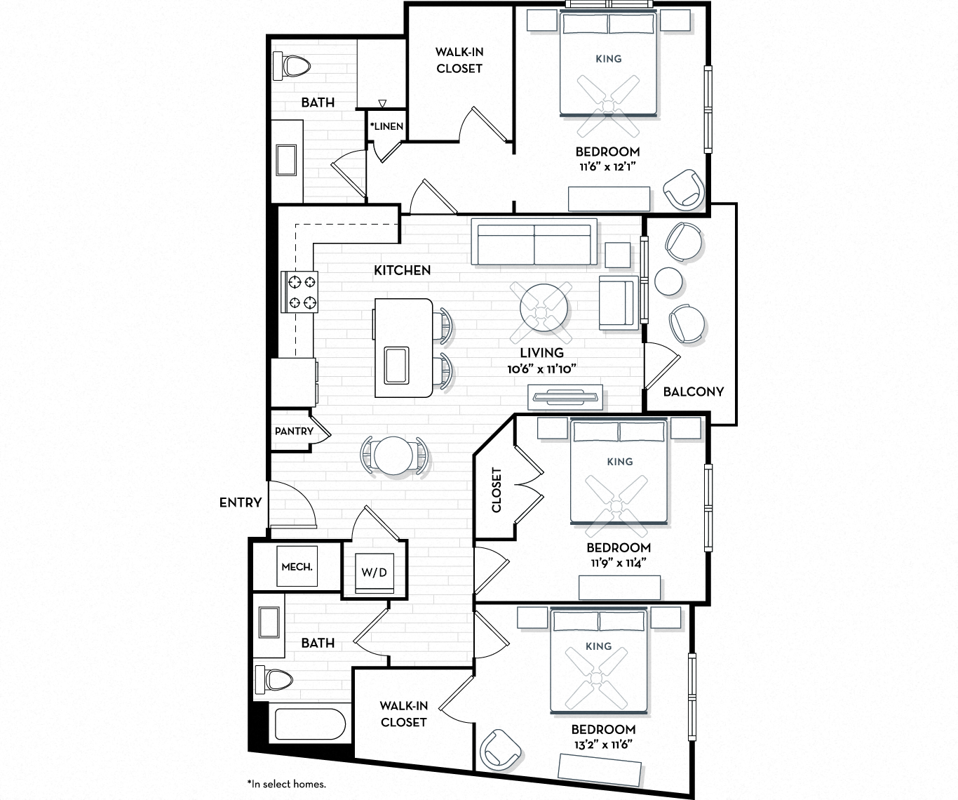 Auden Apartments - Atlanta, GA - 32F1A Floor Plan
