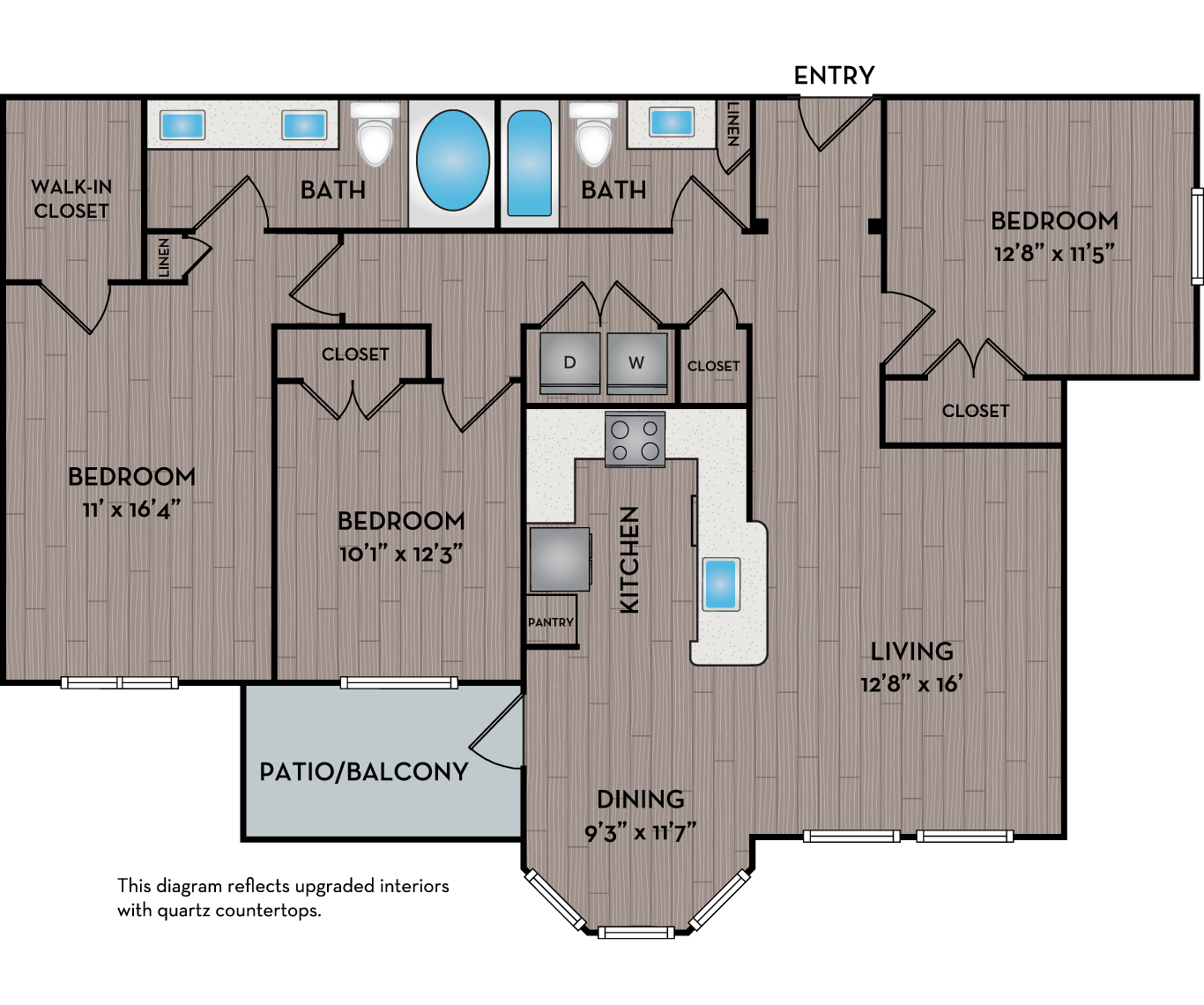 Reserve at Beachline - Orlando, FL - Sunset floor plan 1349 Sq Ft