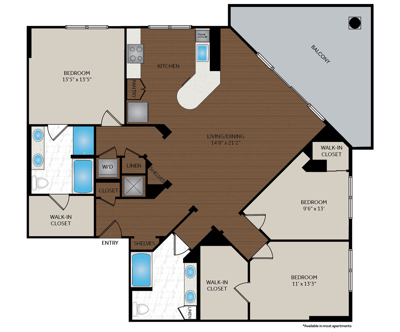 The Encore SouthPark - Charlotte, NC - Verdi Floor Plan 1599 Sq Ft