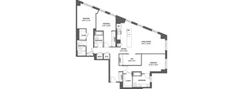 Signature Reston Town Center Apartments - Reston, VA - The Clayton Floor Plan
