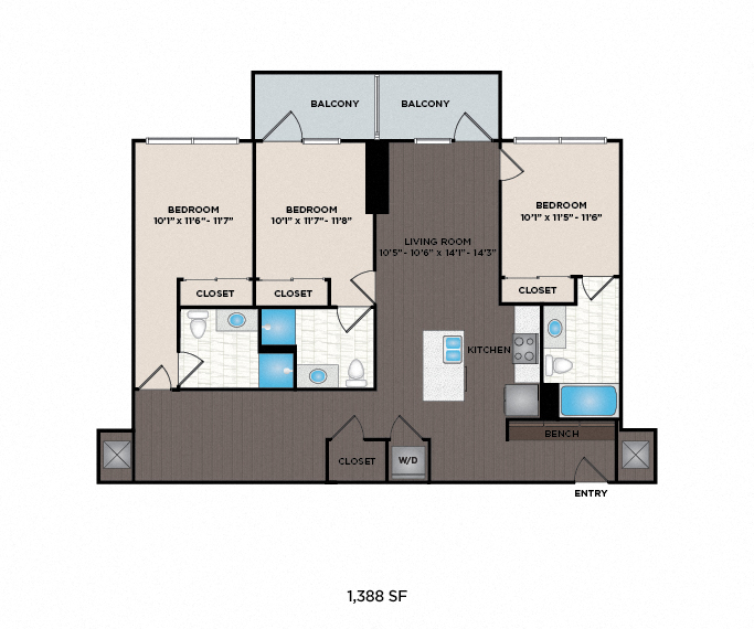 SkyHouse Nashville - Nashville, TN - floor plan